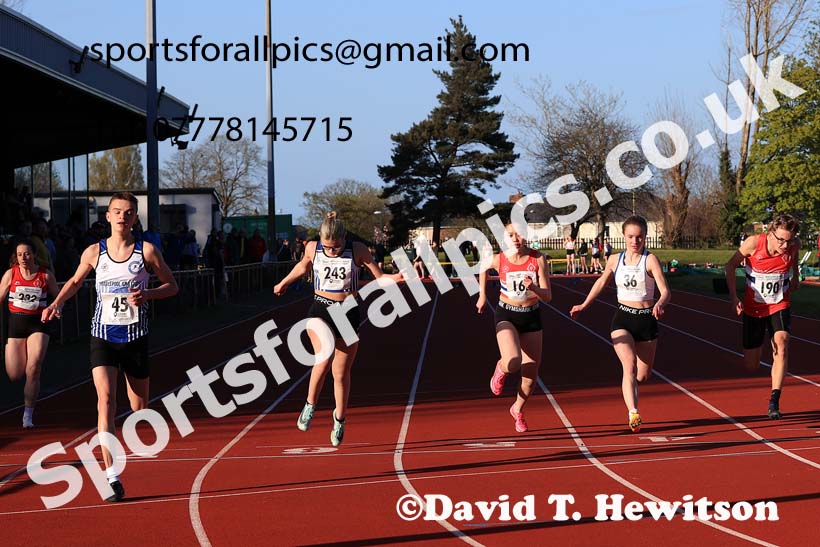 75 metres, 2024 NEGP 1, Monkton Stadium, Jarrow. Photo: David T. Hewitson/Sports for All Pics